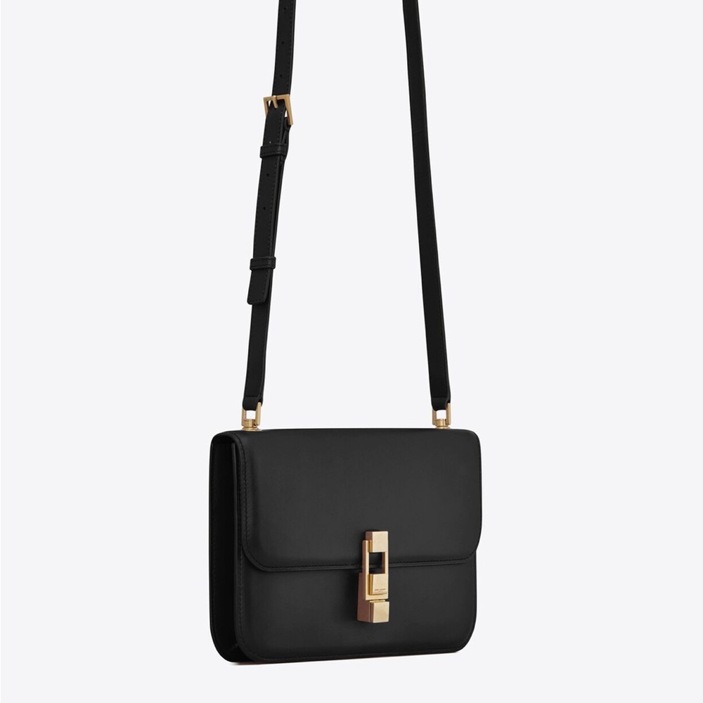 Yves Saint Laurent LE CARRÉ SATCHEL SAINT LAURENT LEATHER with dust bag